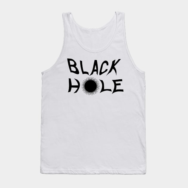 Black Hole Lettering Tank Top by Lollik